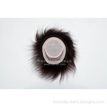 Natural Looking/Soft Hand Tied Men's Toupee, Made of Remy/Virgin Human Hair